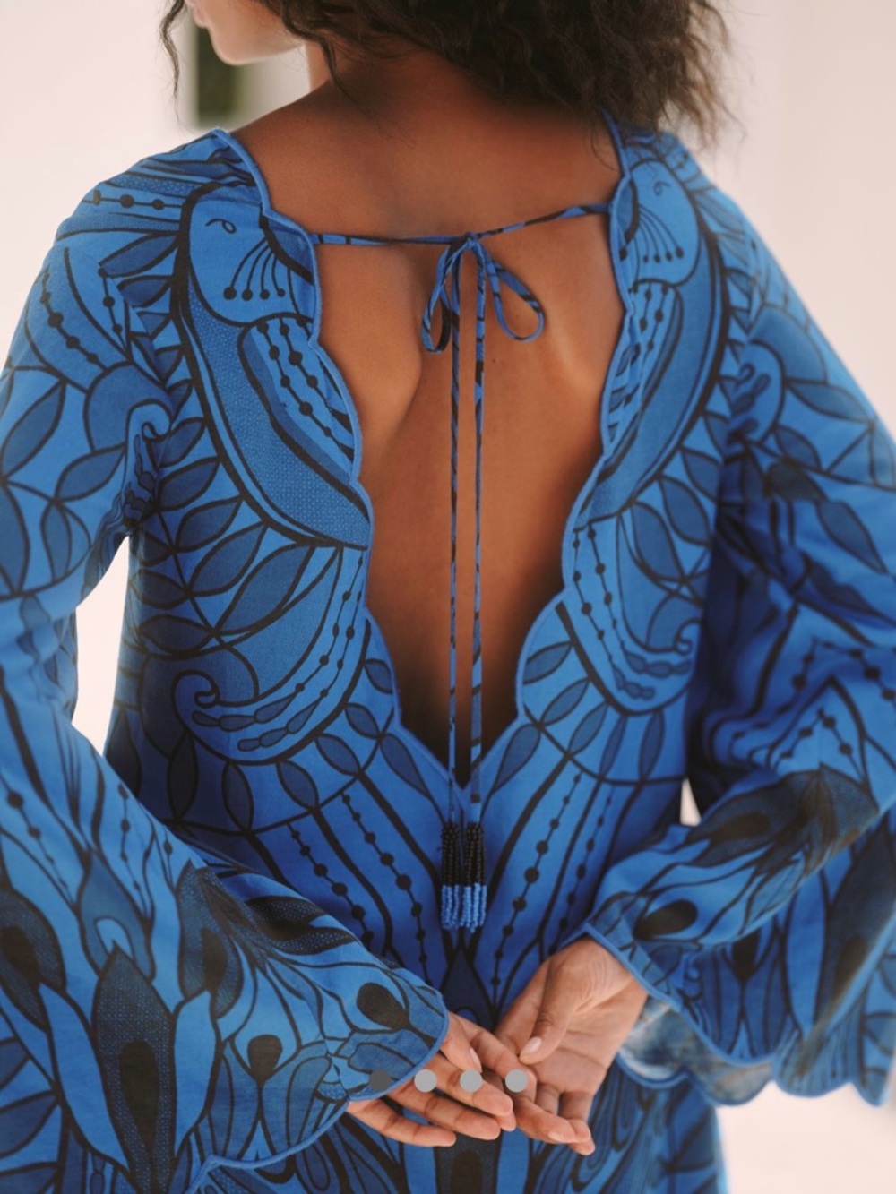 New FARM Rio x Anthropologie Lacemaker Open Back Mini Dress - Picture 2 of 3